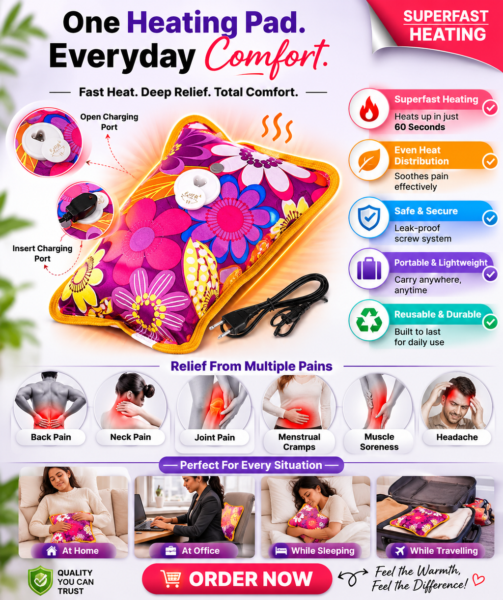 Rechargeable Heating Pad for Pain Relief